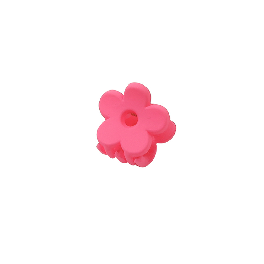 Qiyue Korean five-petal flower small scratch-off clip, fresh and versatile, transparent shark clip, cute mini matte hair clip headwear Item Picture