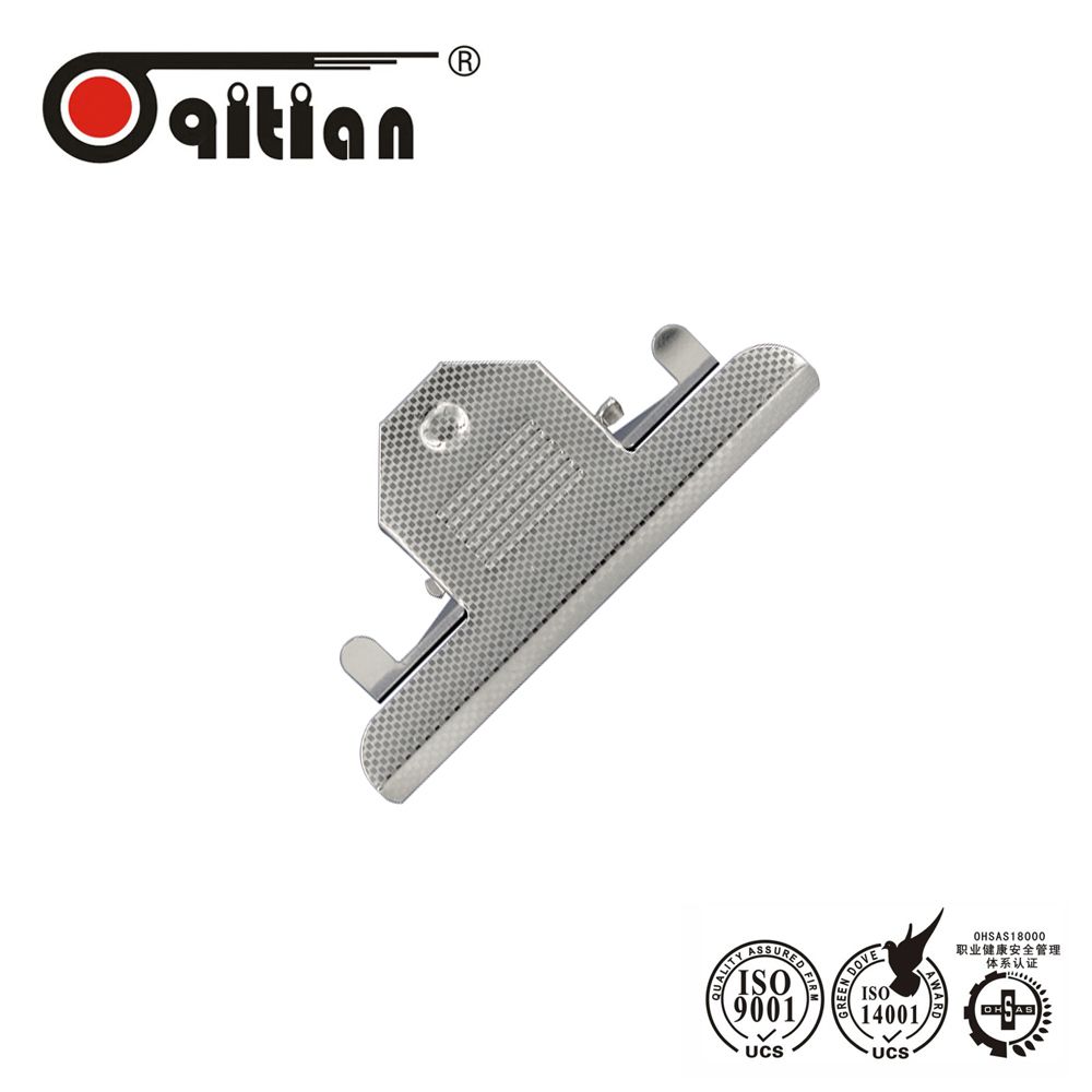 光面 蝴蝶夹 办公强力板夹夹子 五金夹子文具夹143mm票据夹 FC-143SC