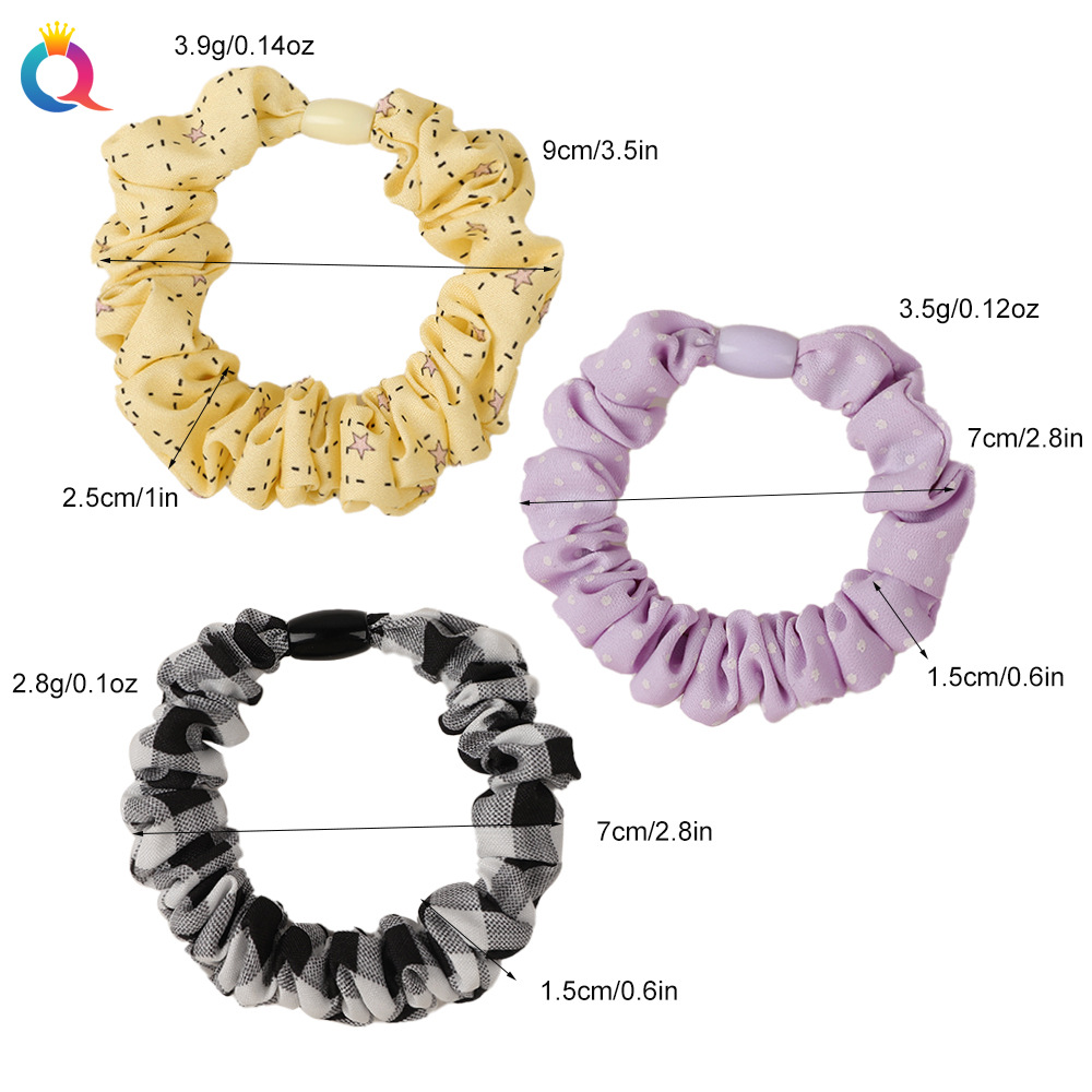 Wholesale of Qiyue Korean version fresh and clean fabric pleated large intestine hair bands, hair tie bands, high-elasticity hair ties and hair accessories Application Scenario