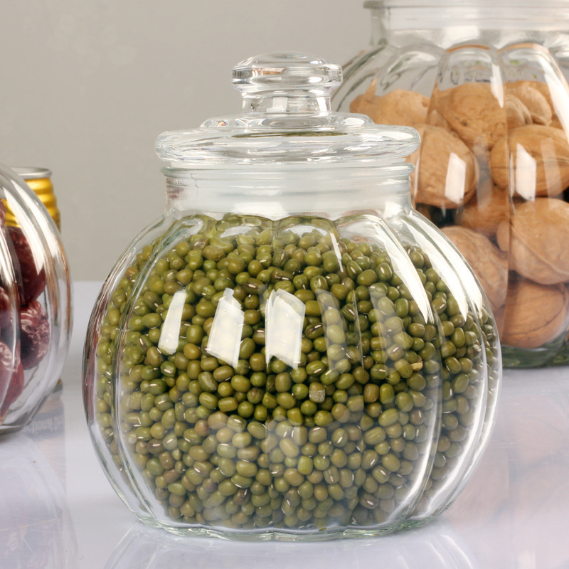 Sealed jars, food-grade glass jars, small pumpkin-shaped jars, tea jars, moisture-proof storage bottles, honey and lemon storage jars Application Scenario