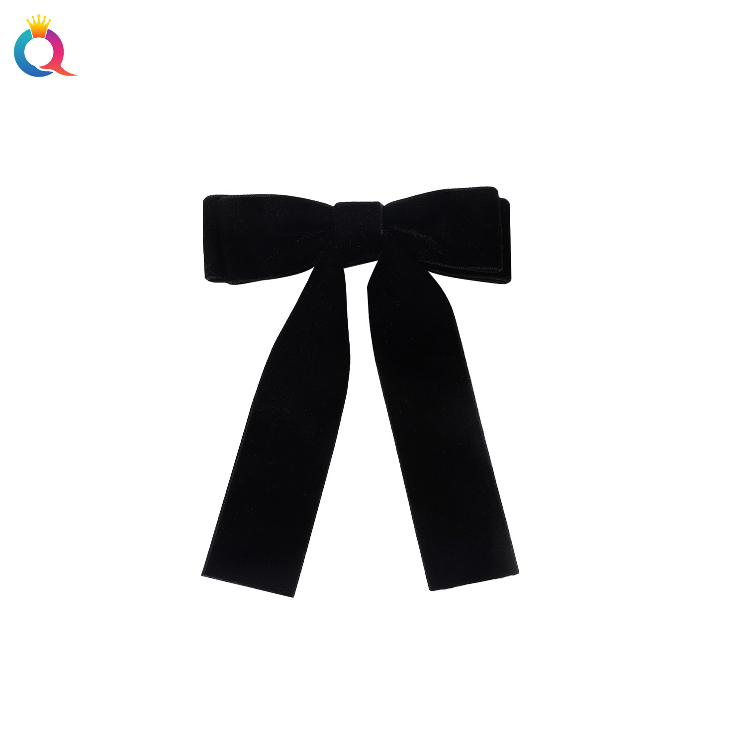 Wholesale of Qiyue Amazon bow hair clips, Korean ribbon headbands, velvet, simple duckbill clips and women's hair ties Item Picture