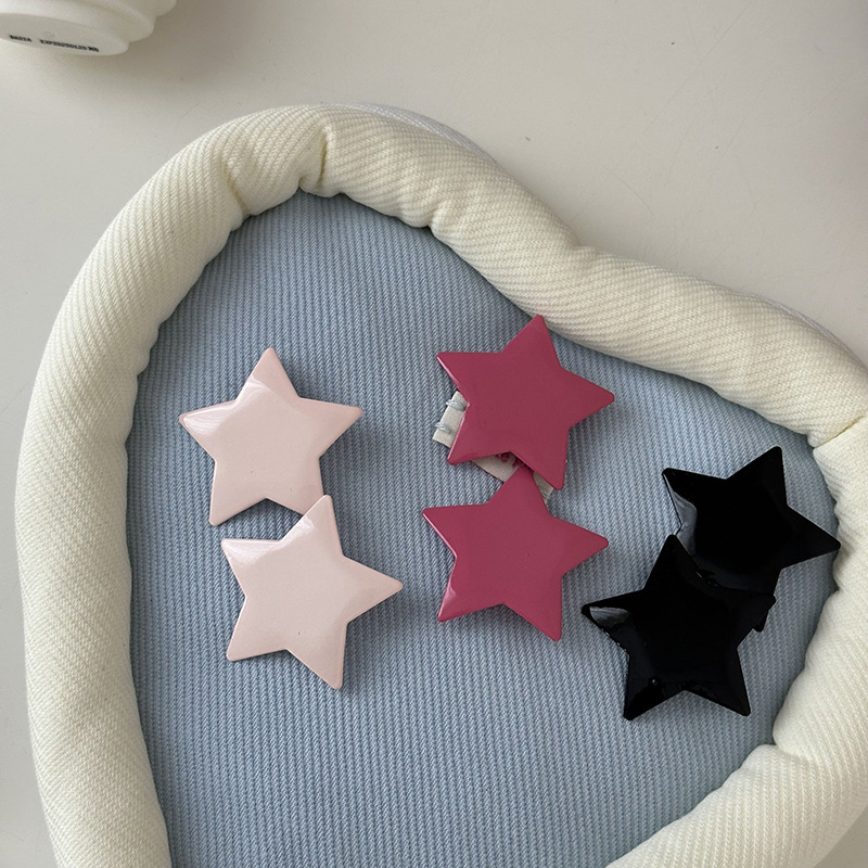 y2k cute star hair clips, bangs clips, energetic girl side clips, broken hair clips, duckbill clips, new hair accessories Specification drawing