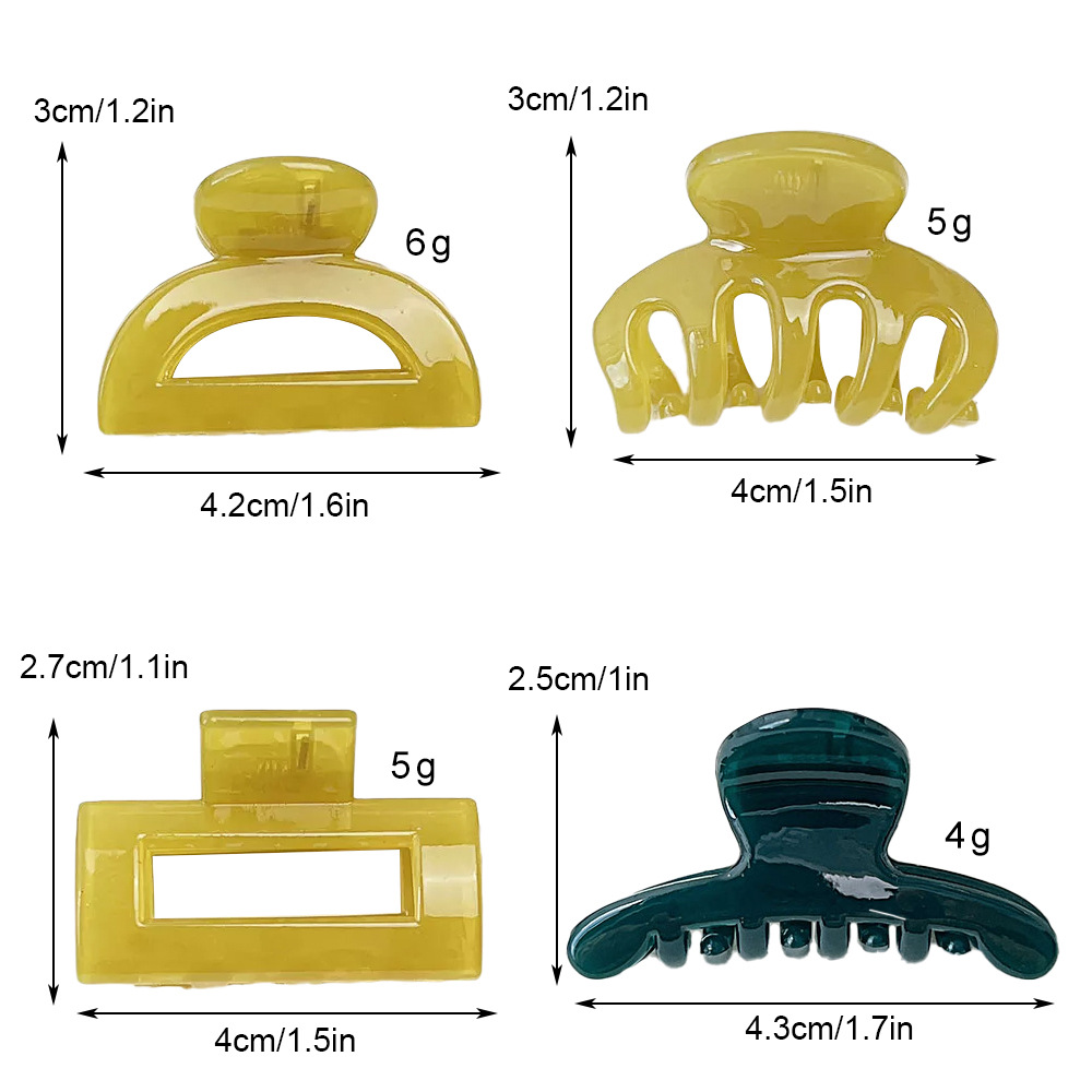 Qiyue Korean-style jelly small hair clips, side clips, back of the head, updo hair clips, small bangs clips, hair accessories and headwear wholesale Application Scenario