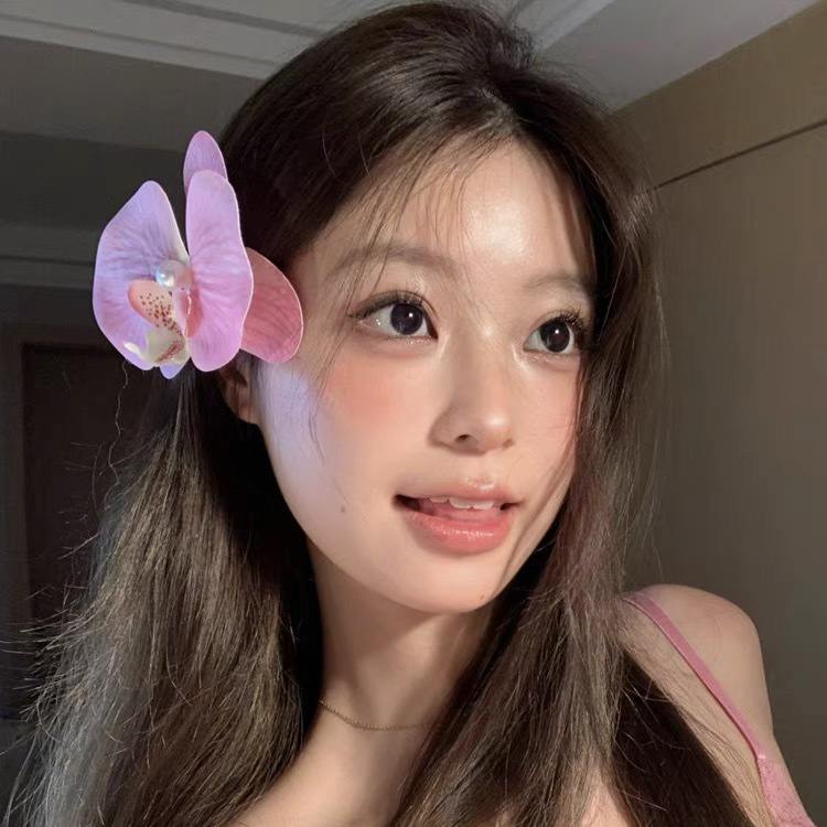 Wear flowers for this life ~ Phalaenopsis hairpin, French super fairy pearl hairpin, high-end flower hair accessory, forest-style duckbill hairpin full figure