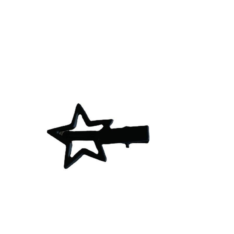 Candy-colored painted metal star hair clips, 2025 new style bangs clips, dopamine hair clips, side clips, duckbill clips Item Picture