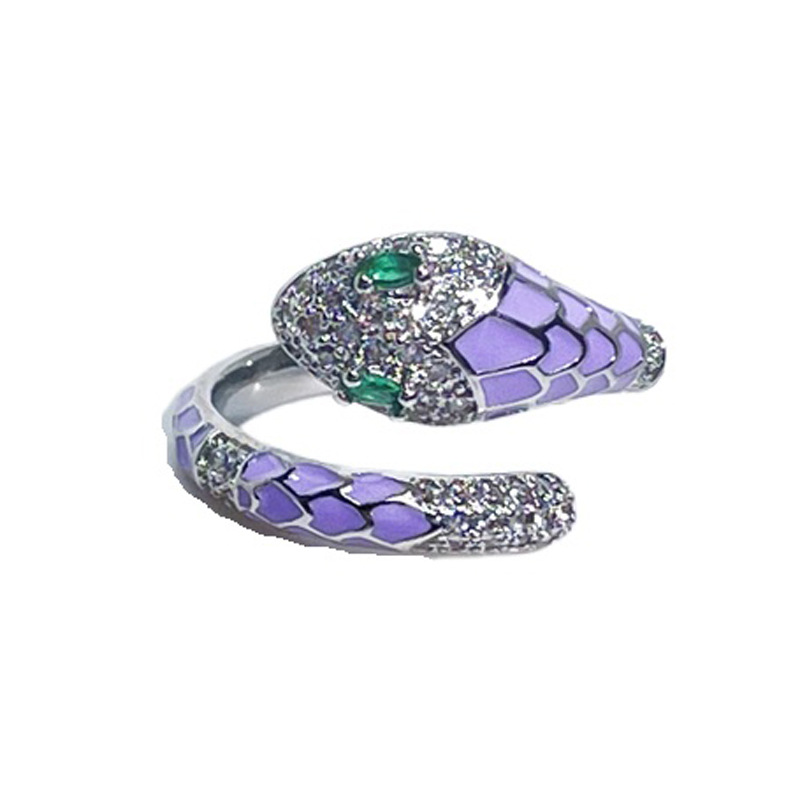 Sweet and cool colored drip glaze irregular heart, versatile open ring, fashionable and elegant for women, high-end and exquisite index finger ring Item Picture