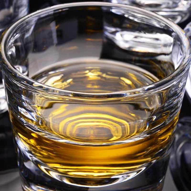 Thick-bottomed whisky glasses, Western-style wine glasses, straight-bodied beer glasses, 2-liang white spirit glasses, glass glasses wholesale with logo printing Item Picture