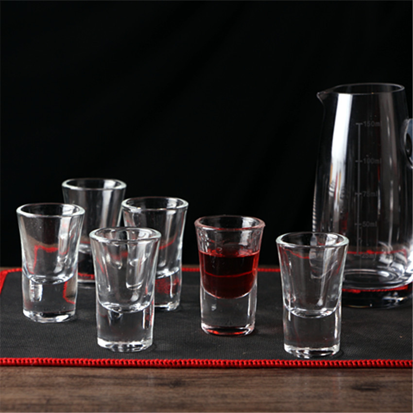 Factory wholesale of high-quality glass bullet cups, spirits cups, bar and KTV wine glasses, glass cups and sip cups Application Scenario