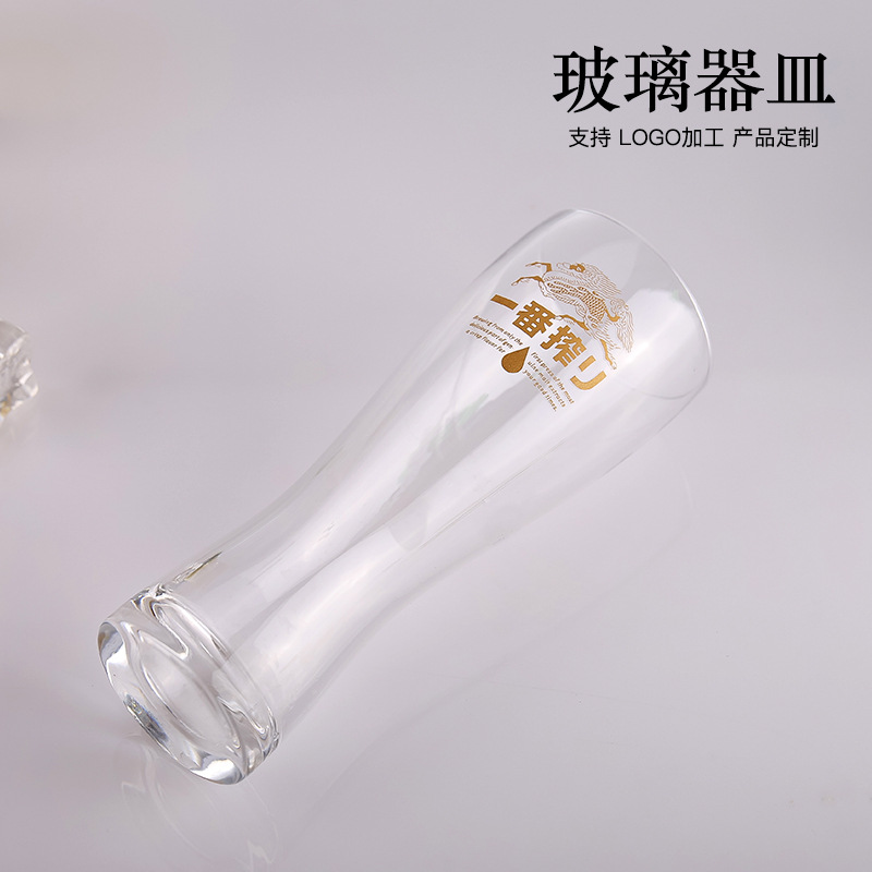 Factory wholesale glassware with LOGO printing, high-temperature baked flower LOGO, sandblasting and engraving glass cup LOGO Specification drawing