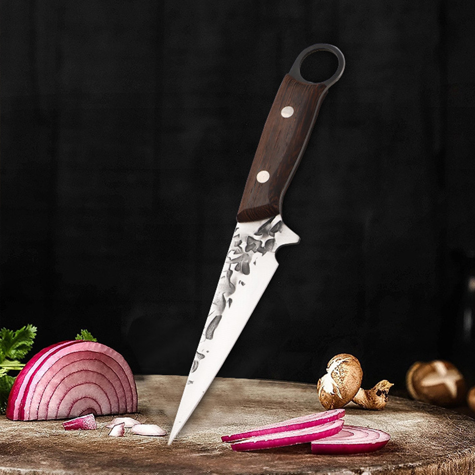 New type of pig slaughtering knife, hammer-textured forging boning knife, slaughtering knife, meat cutting knife, stainless steel sharp boning knife sleeve Application Scenario