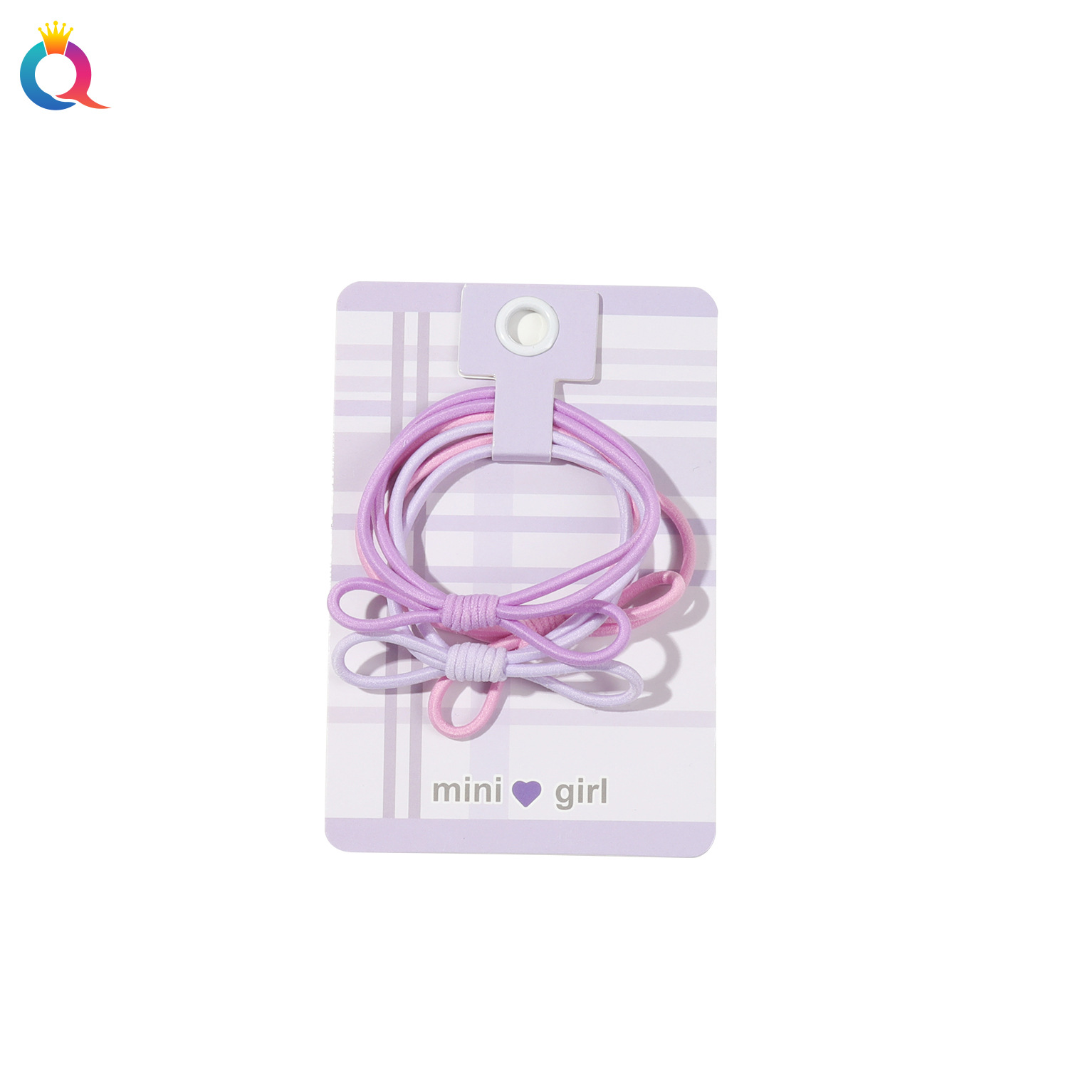 Qiyue Dopamine Colorful Rubber Band Women's 2025 Early Spring New Style Hair Tie does not damage hair, simple hair band headwear Item Picture