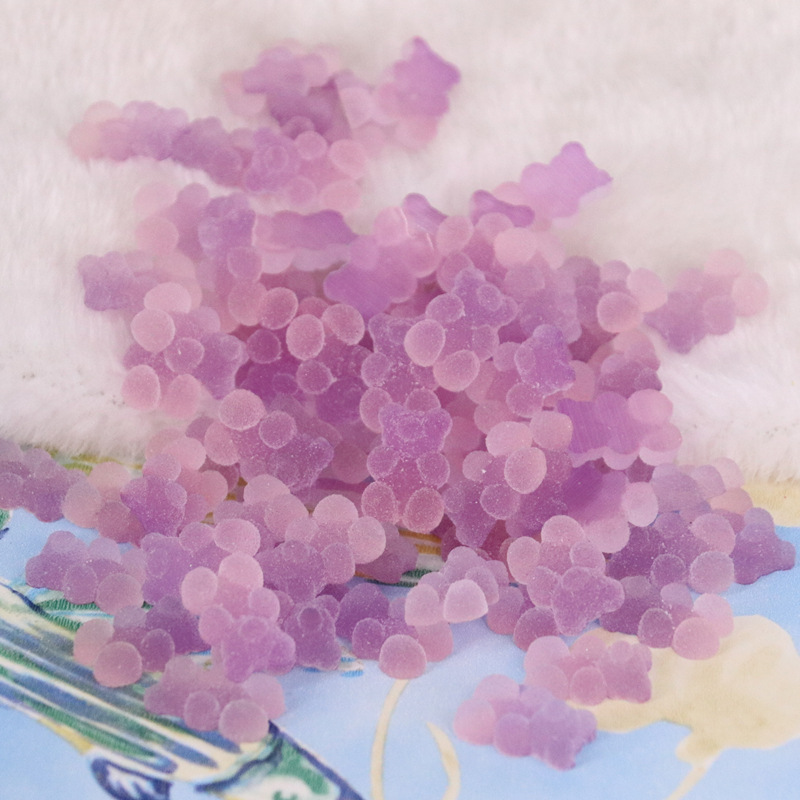 Resin small accessories, gummy candies, gradient bear handmade ornaments, hair accessories, diy hair clips, phone cases, cream glue small accessories Specification drawing