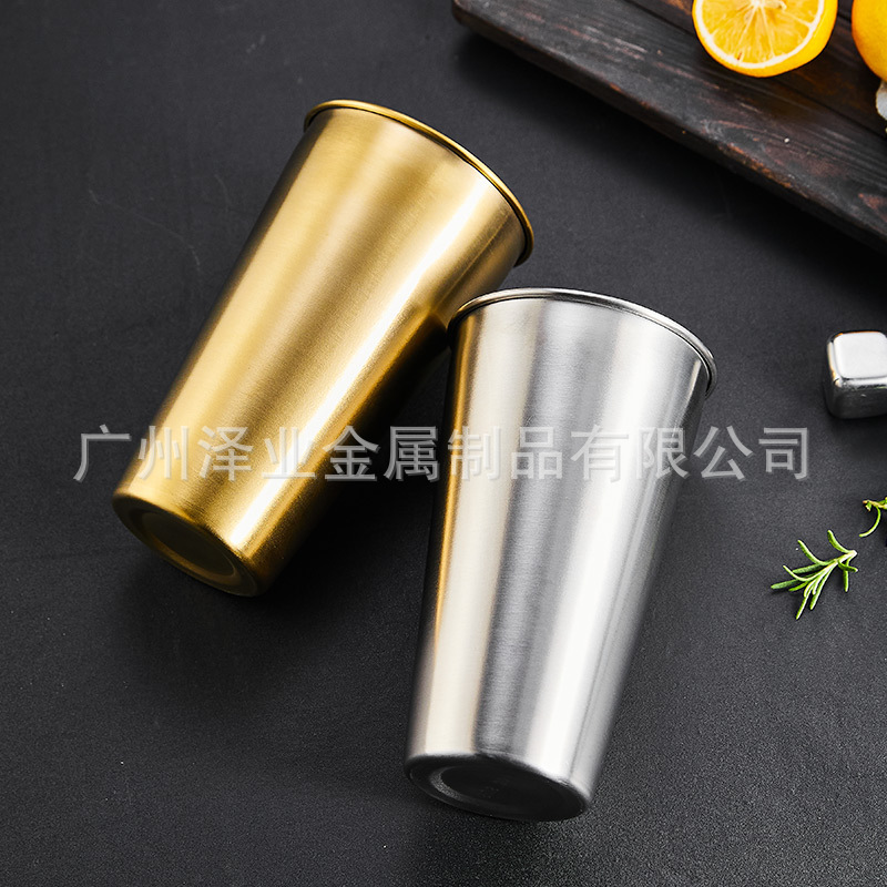 Korean-style 304 stainless steel cups, lemon cups, cold drink cups, golden beer mugs, barbecue cups, outdoor portable water cups Application Scenario