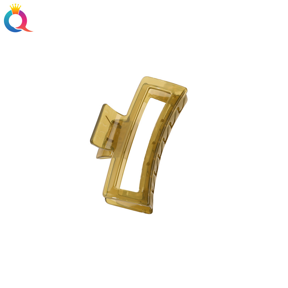 Qiyue Korean jelly color 13cm Moon Claw, stylish and versatile shark claw, back of the head face wash, hair claw Item Picture