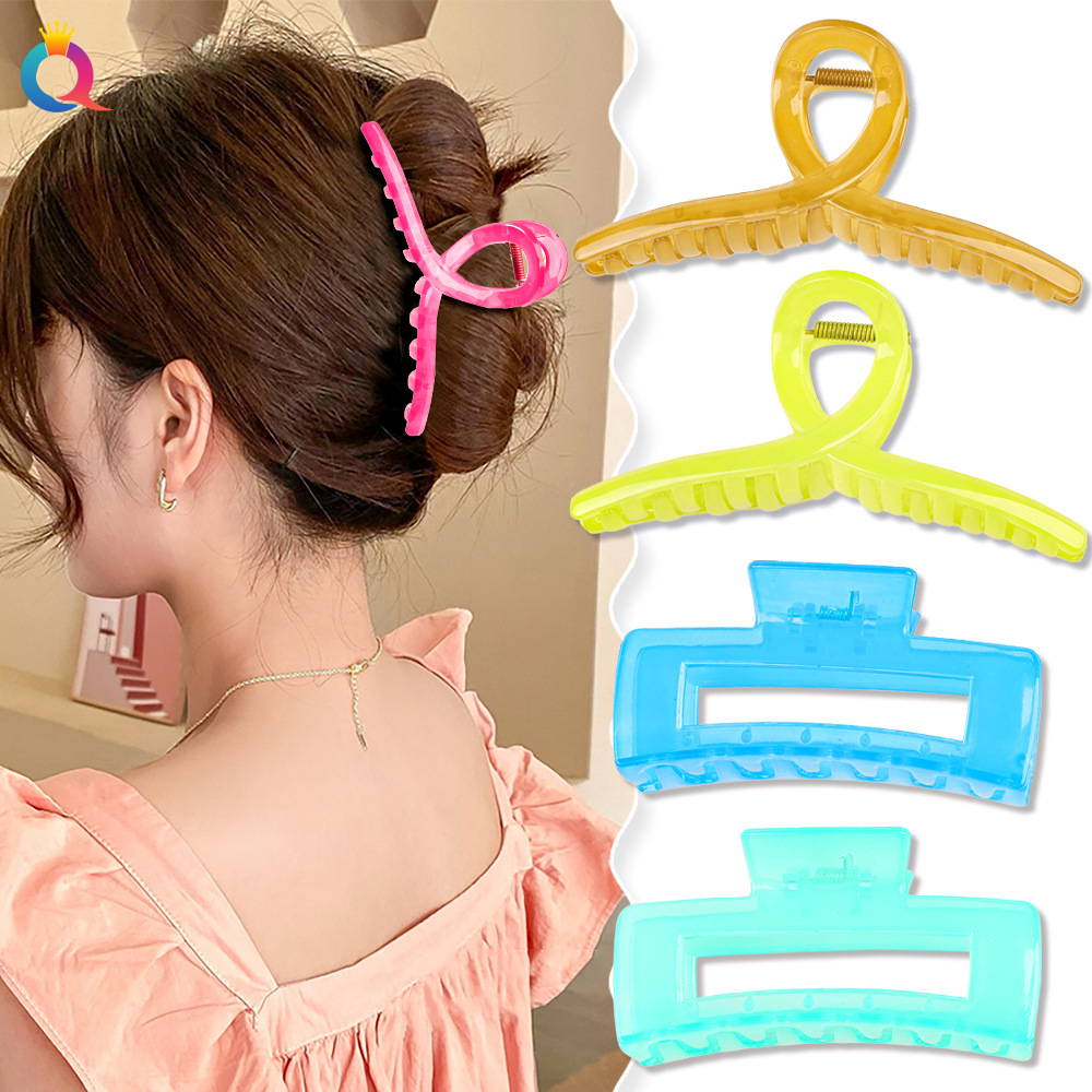 Qiyue Cross-border jelly-colored hair clips, high-end shark clips, hairpin clips, back of the head, hairpin clips, hair accessories wholesale details Picture