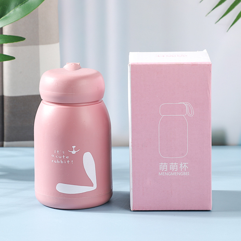 Cute rabbit Cup, creative and adorable glass cup, home girls' office water cup, opening event ground promotion advertising gift cup details Picture