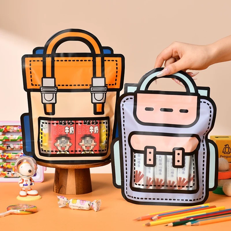 Children's Day gift bags, snack candy packaging, self-sealing bags, Children's Day kindergarten gifts, souvenirs, hand-held schoolbags Application Scenario