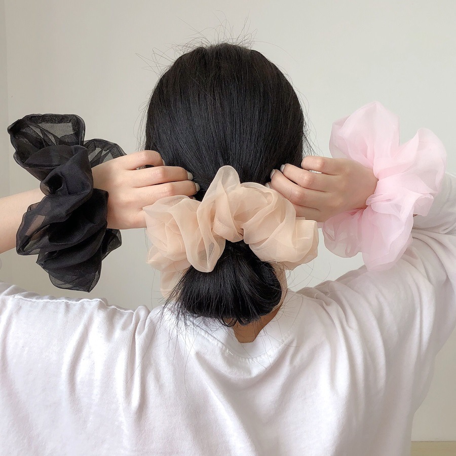 Qiyue Ougensha Large Intestine Hair Tie, Large Intestine Hair tie, simple Large Intestine Hair tie, high-end look, hair tie and hair accessory wholesale details Picture