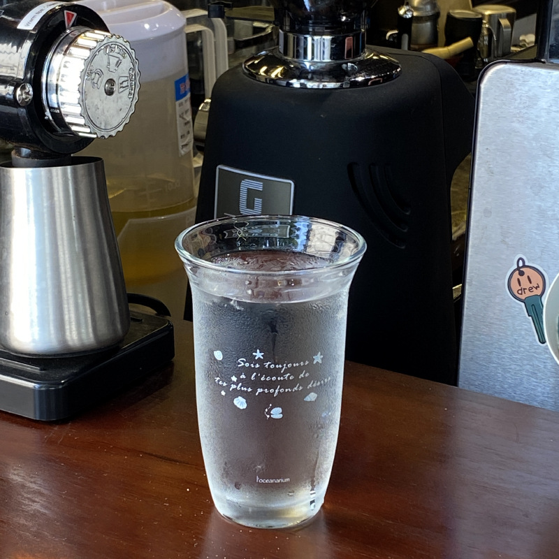 Romantic design ocean shell juice cup, ins retro niche American coffee cup, silver simple water cup details Picture