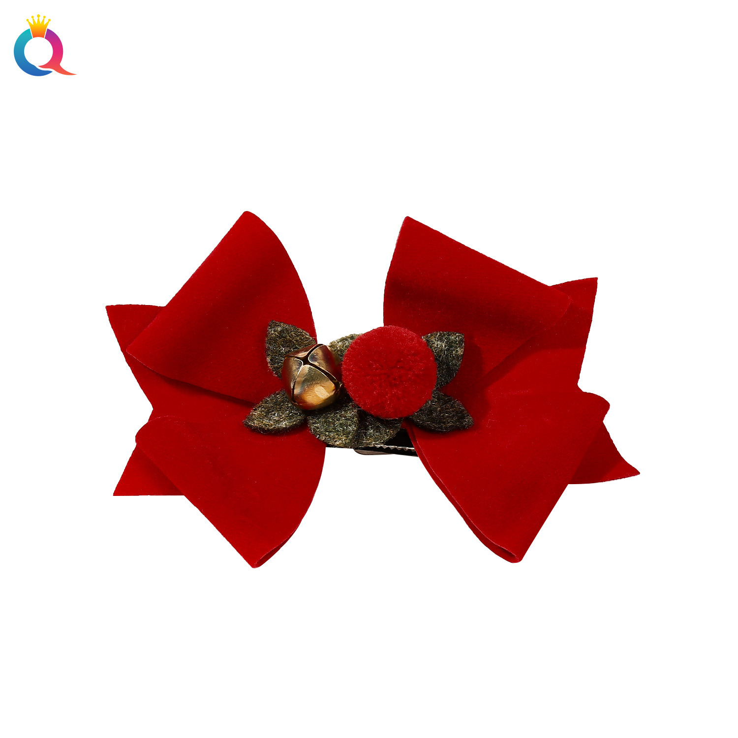 Qiyue Cross-border Christmas Bow Hairpins, cute female elk hairpins, side clips, duckbill clips, hair accessories wholesale Item Picture