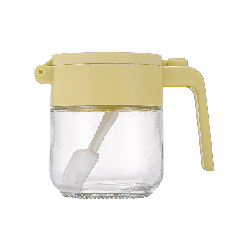 Wholesale household seasoning jars and bottles, kitchen sealed moisture-proof glass seasoning bottles with spoons, salt jars, seasoning boxes, storage jars Item Picture