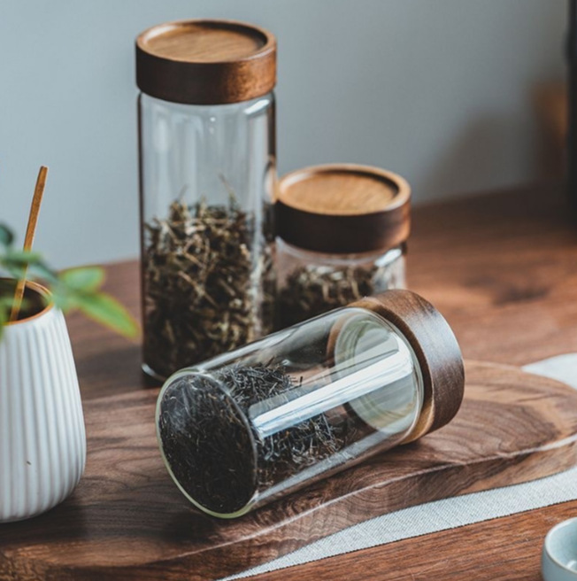 High borosilicate glass jars, sealed jars, food jars, storage bottles, tea, kitchenware Specification drawing