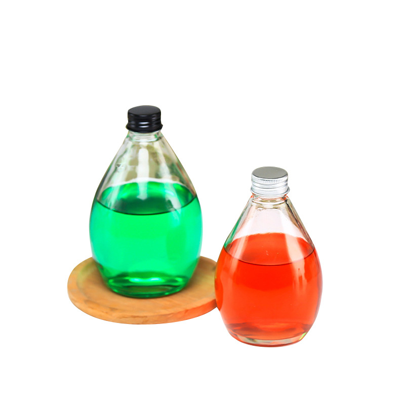 Large-bellied teardrop-shaped beverage bottles, frosted coffee bottles, freshly squeezed juice milk bottles, small-capacity fruit wine bottles, enzyme bottles Item Picture