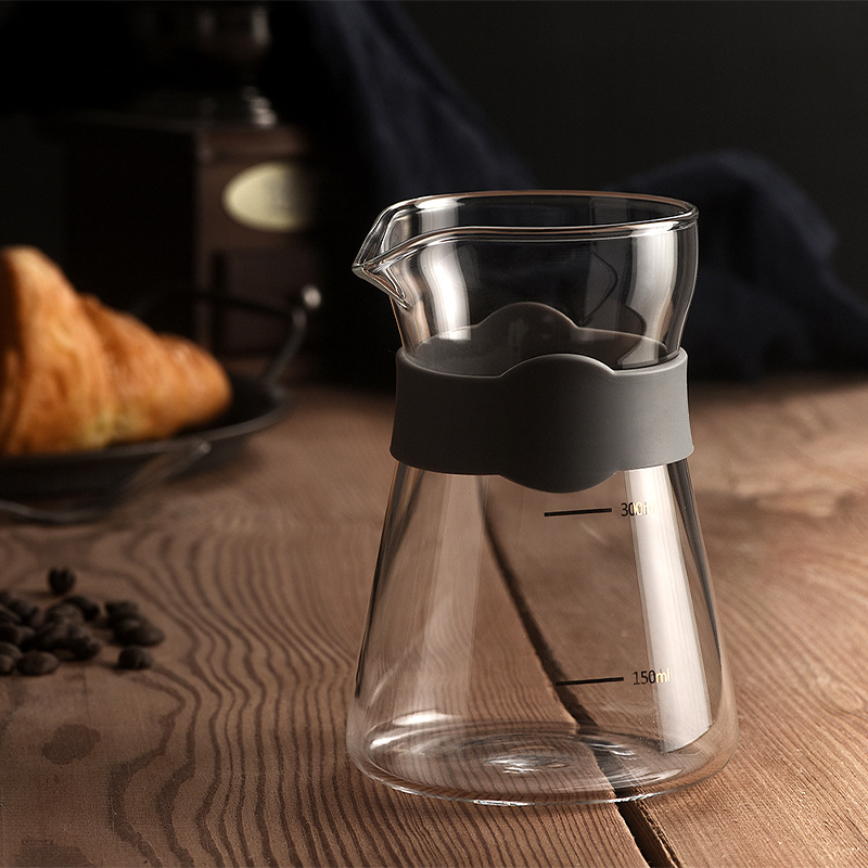 A set of household glass coffee POTS with scale, Americano cup and pot utensils, cold brew sharing pot gift box details Picture