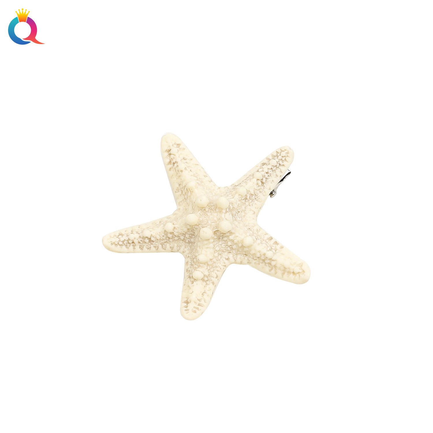 Qiyue Cross-border Simulation Starfish Hair Clips, fashionable hair tying, duckbill clips, women's side and back of the head bangs clips, wholesale Item Picture
