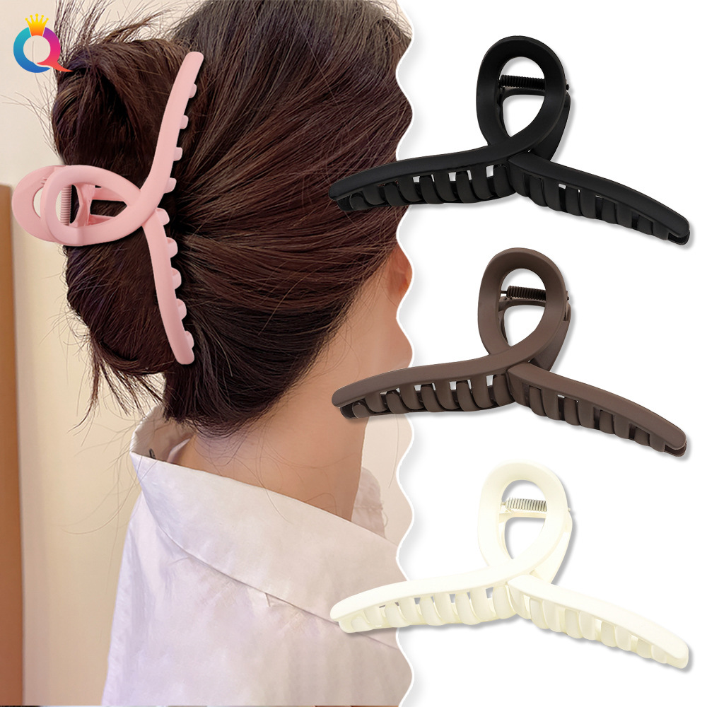 Qiyue frosted Oversized hair clips 15cm, updo hair grabbers, back head hair grabbers, women's shark clips, hair accessories wholesale full figure