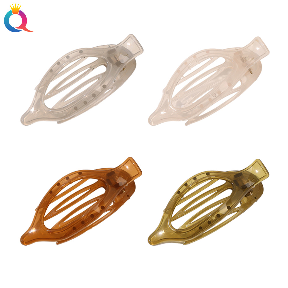 Qiyue Cross-border Amazon jelly-colored ponytail clips, hair clips, large duckbill clips, back of the head hair clips, hair grips full figure