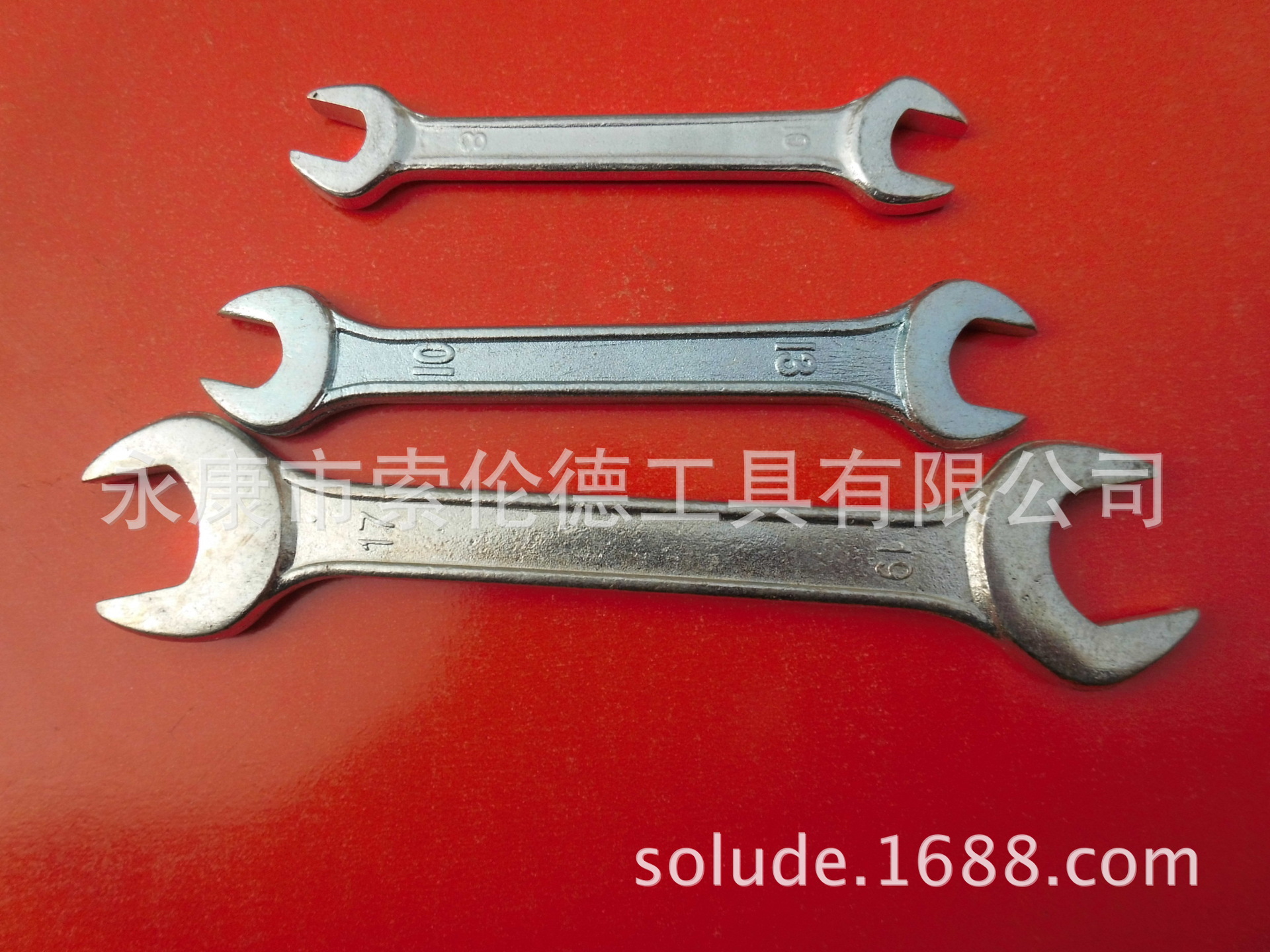Factory price supply of forged galvanized double-head open-end wrenches and short handles for random vehicle matching Specification drawing