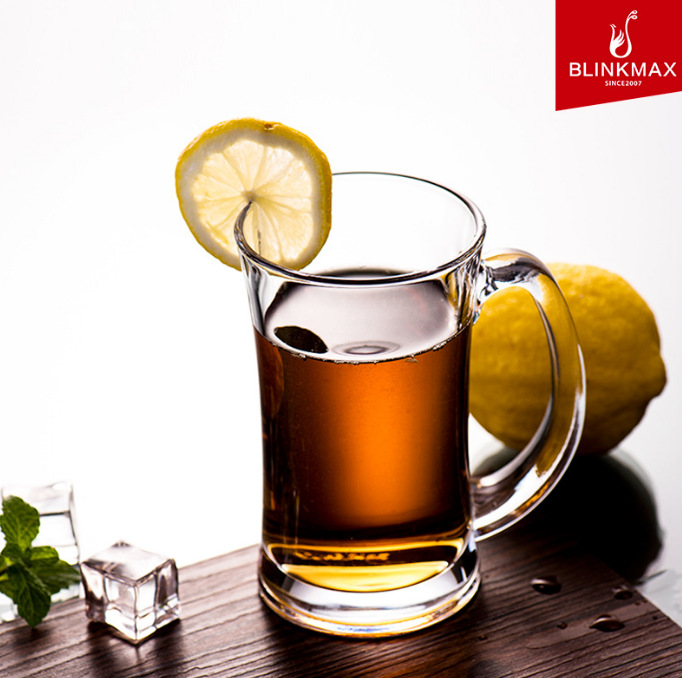Lizun Beer handle cup, transparent gift glass water cup, bar juice drink cup, large capacity Application Scenario