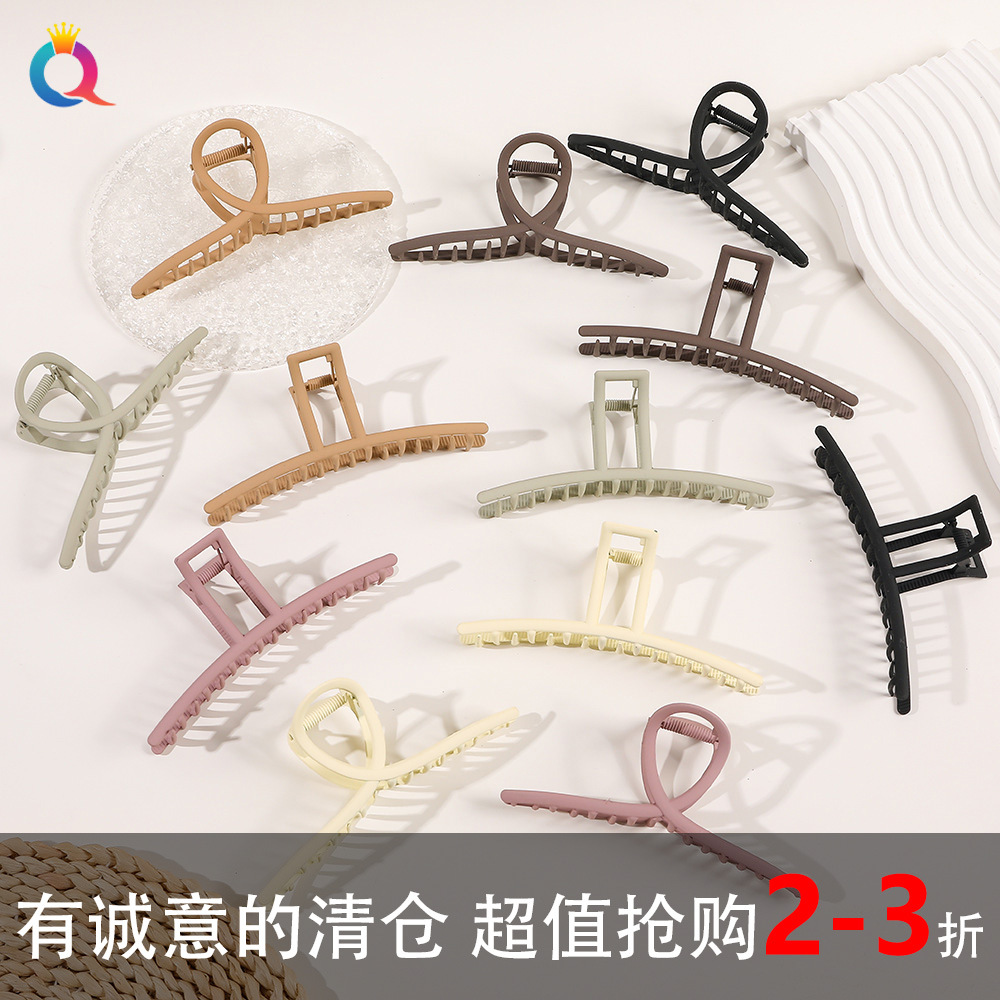 Qiyue Cross-border ins Hair clips, metal grippers, 14cm large clips, shark clips, hairpins, and hair accessories wholesale full figure