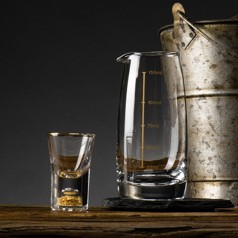 White spirit cup set, home wine divider, small wine glass, high-end Chinese wine ware, decanter, wine measuring vessel, 2-liang white spirit pot Specification drawing