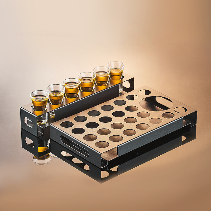 Matte, baked black stainless steel bullet cup holder, wine and white spirit cup holder, swallow cup, sip cup, spirits cup holder, cup Specification drawing