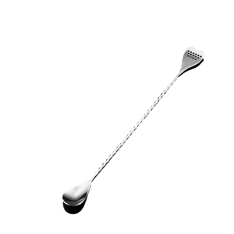Stainless steel long bar spoon 304, long handle stirring rod, coffee and milk tea stirring spoon, bar spoon, cocktail mixing rod Item Picture