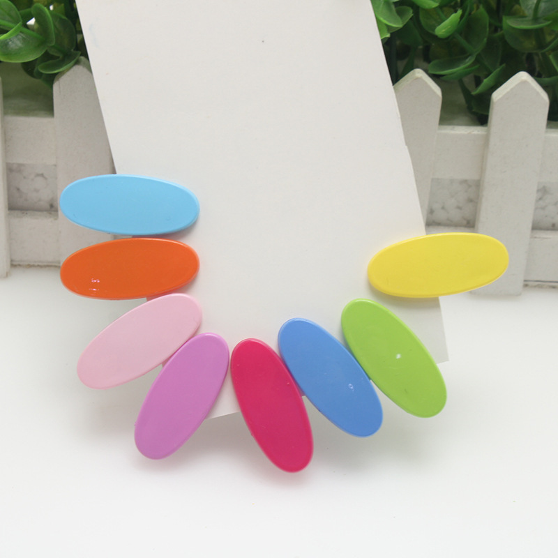 Candy-colored oval duckbill clips for babies, macaron-colored edge clips for broken bangs, cute children's hair clips full figure
