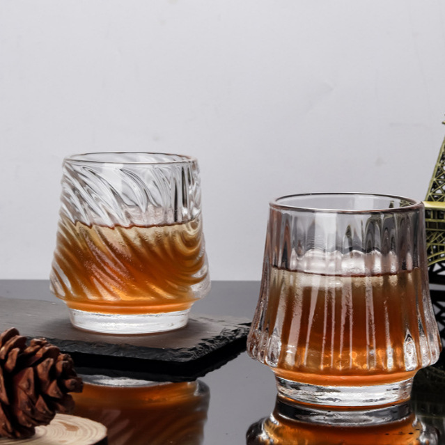 Fuji Mountain glass, embossed wine glass, whisky wine glass, household wine glass, milk glass, juice coffee glass, water glass full figure