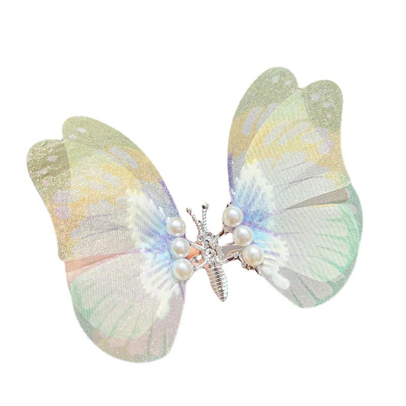 Wholesale of high-end children's headwear and hair accessories for spring and summer, hair clips for little girls, gradually changing and moving butterfly hair clips Item Picture