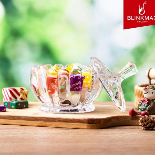 Lizun Nordic European-style glass candy cups, snack cans with LIDS, sugar jars, coffee and rock sugar jars, storage jars Application Scenario