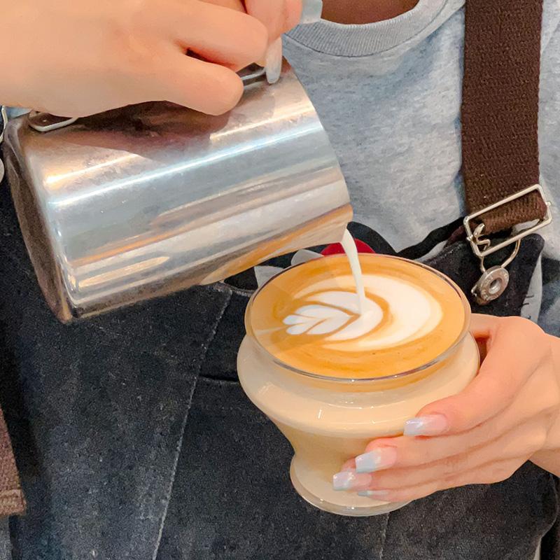 High borosilicate glass transparent juice drink cup, simple household single-layer cup, heat-resistant drinking cup, high appearance level glass cup details Picture