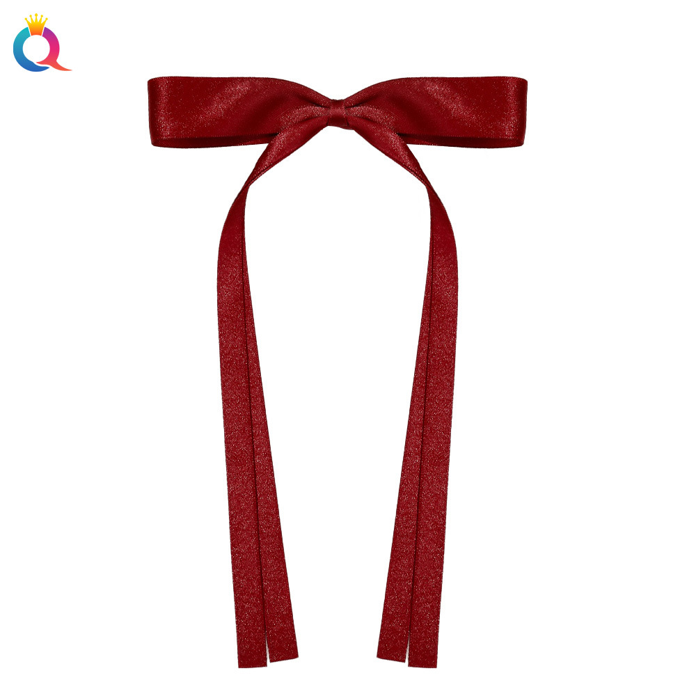 Qiyue Cross-border Ribbon hair clips, bow ribbon hair clips, sweet and cute side duckbill clips, hair accessories wholesale Item Picture