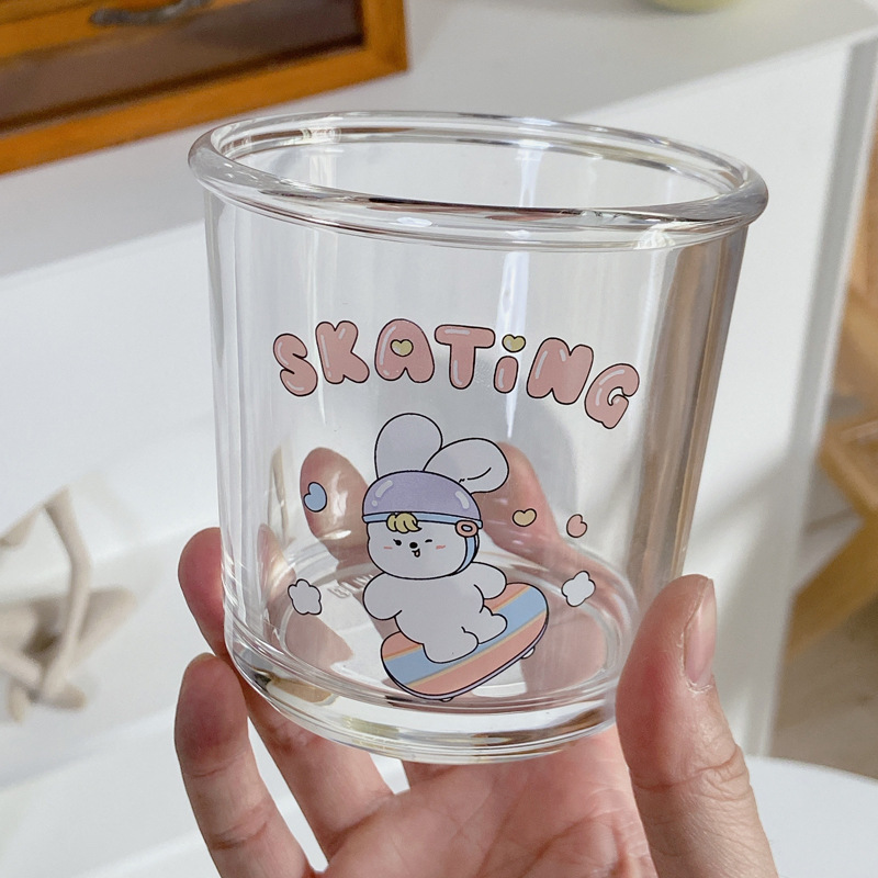 Bolimei glass coffee cups, household drinking cups wholesale, cold brew cups, latte breakfast water cups, girlish heart Application Scenario