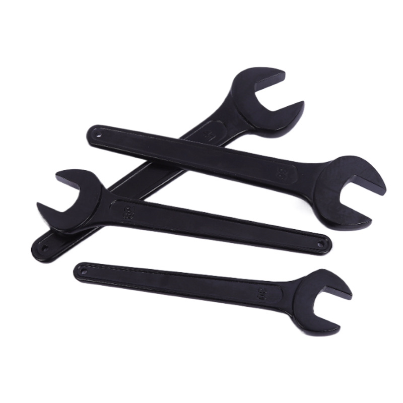 Cross-border industrial-grade thickened wrench, auto repair knocking open-end fixed wrench, high-carbon steel multi-specification open-end straight handle wrench Item Picture