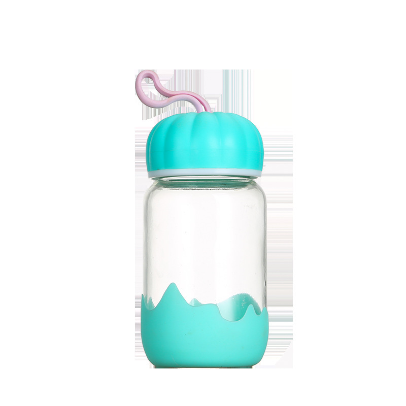 Pumpkin water cup, portable, creative and cute glass cup, children's gift cup, tea brewing cup, penguin cup, gift advertising cup Item Picture