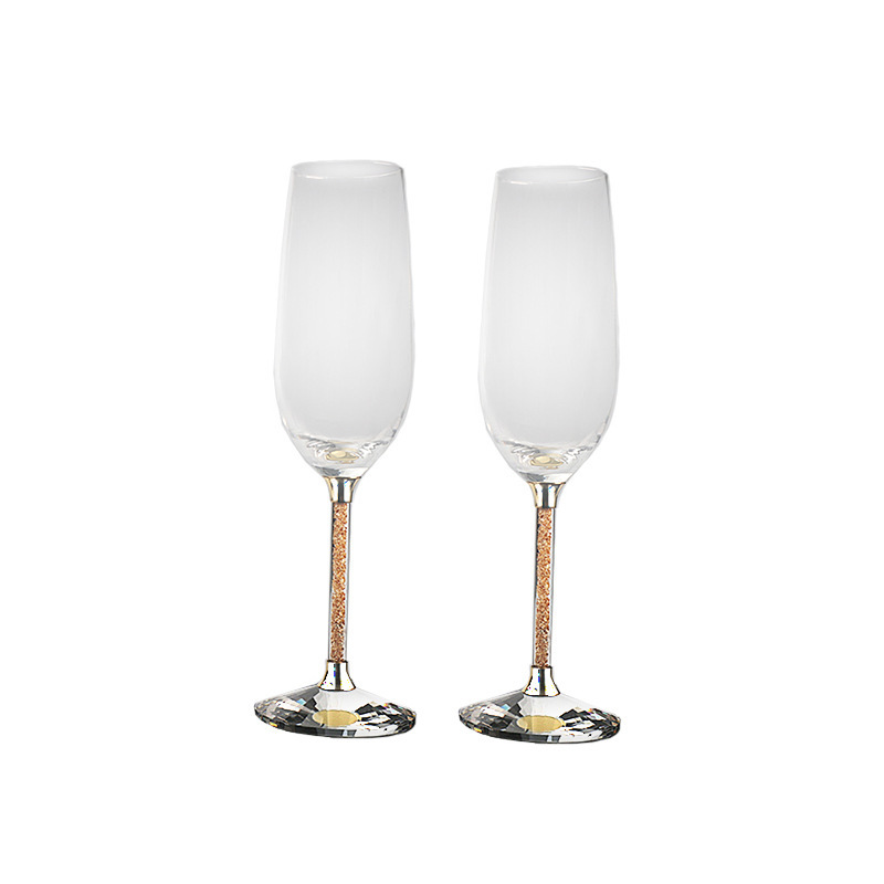 Wholesale Idelita diamond glass, champagne glass, crystal glass and white wine glass with logo printing Item Picture