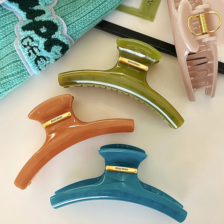 Early spring extra-large gold label arc-shaped gripper, 2025 new style, shark clip on the back of the head, high-end clip headwear details Picture