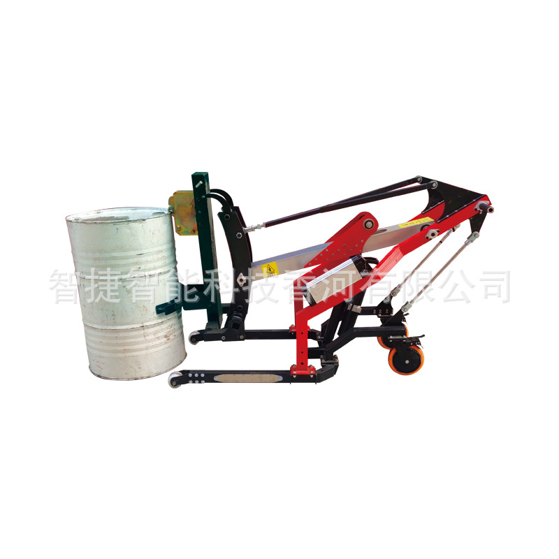 Oil drum transporter, electric forklift, loading and unloading wonder, simple manual hydraulic portable handling Specification drawing