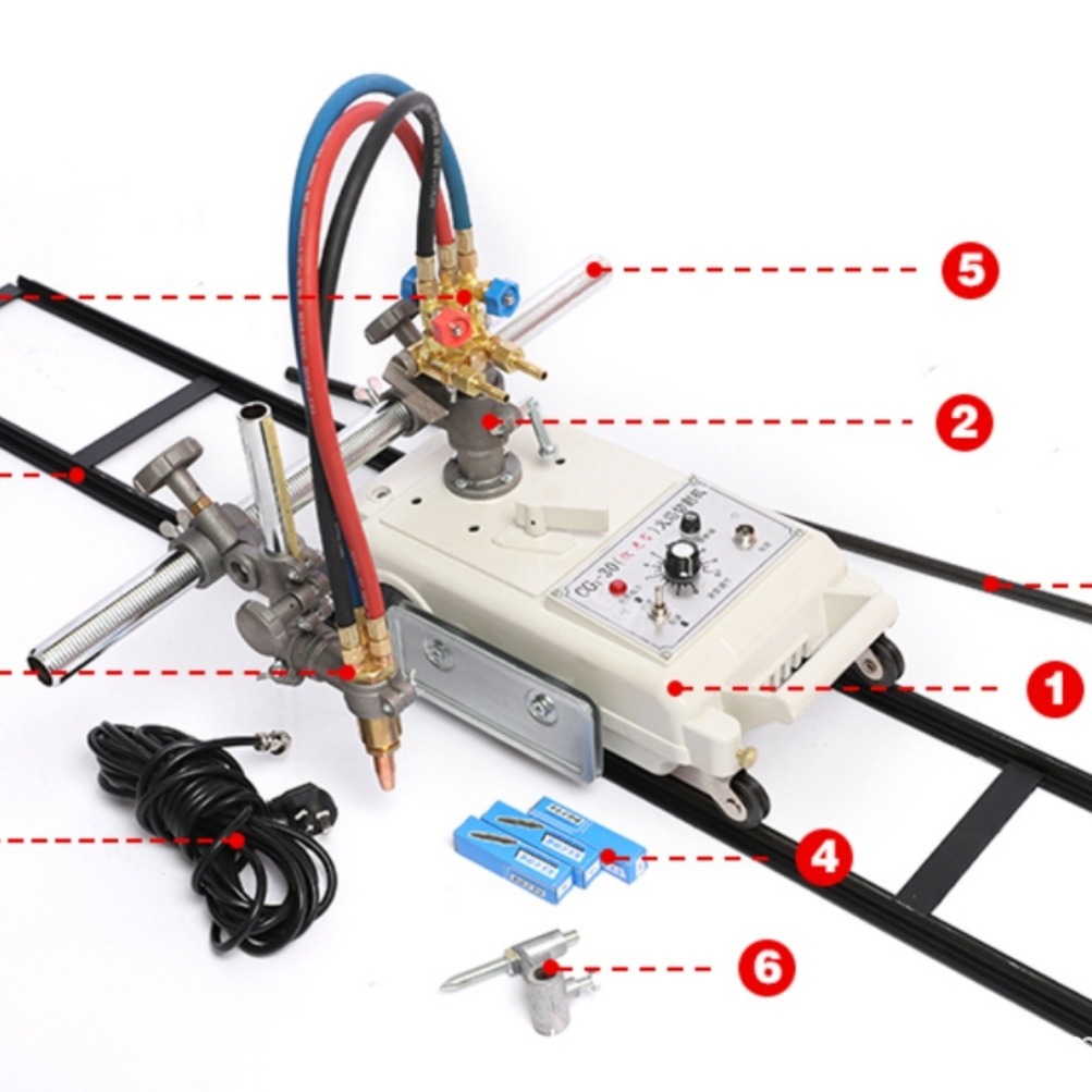 Shanghai Huawei CG1-30 Flame cutting machine, small car magnetic crawler flame semi-automatic cutting machine full figure